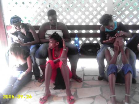 S�ance coiffure sur la GLORIETTE